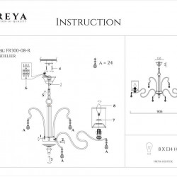 Подвесная люстра Freya Faust FR2300-PL-08-BZ