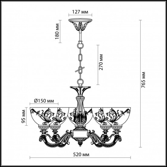 Подвесная люстра Odeon Light Nueli 2563/5