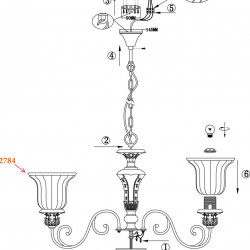 Подвесная люстра Odeon Light Ridera 2784/6