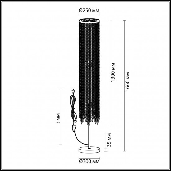 Хрустальный торшер Odeon Light CHOKKA 5028/3F