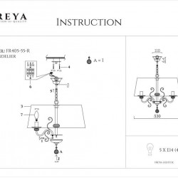 Подвесная люстра Freya Driana FR2405-PL-05C-BZ