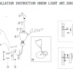 Бра Odeon Light Foko 2561/1W