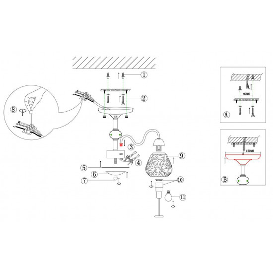 Потолочная люстра Odeon Light Mirta 2659/3C