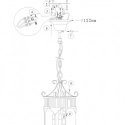 Подвесной светильник Odeon Light Magens 2548/6