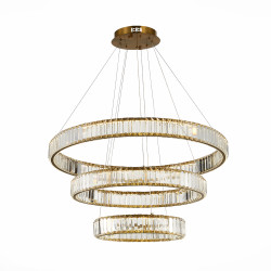 Подвесной светодиодный хрустальный светильник кольцами ST Luce TIVOLI SL1622.303.03