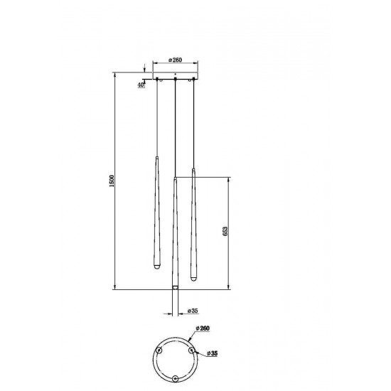 Подвесной светодиодный светильник золото Maytoni Cascade MOD132PL-L36BSK1