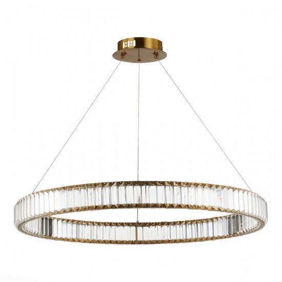 Подвесной светодиодный хрустальный светильник кольцами ST Luce TIVOLI SL1622.383.01