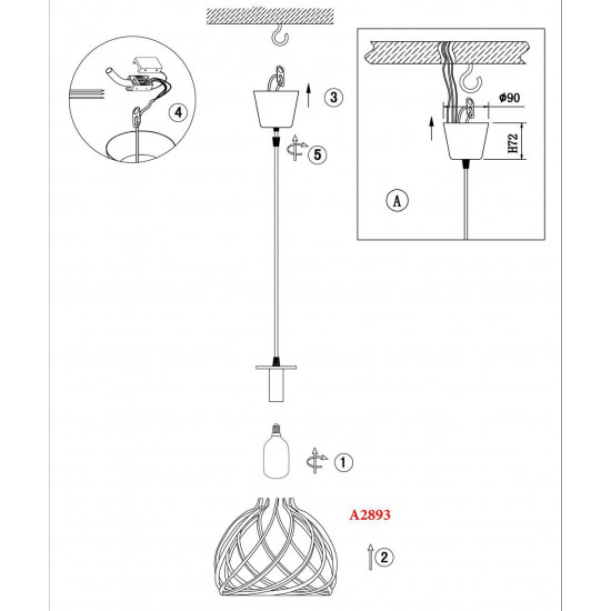 Подвесной светильник Odeon Light Spira 2893/1