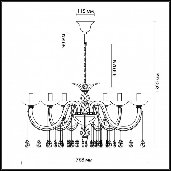 Подвесная люстра Odeon Light Alvada 2910/6