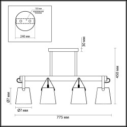 Потолочная люстра Lumion Tristen 3641/6C