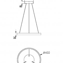 Подвесной светодиодный светильник с форме колец, LED люстра Maytoni Rim MOD058PL-L22BS3K