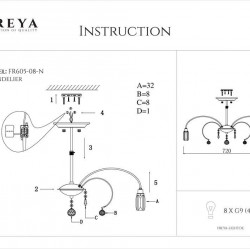 Подвесная люстра Freya Fountain FR5605-CL-08-CH