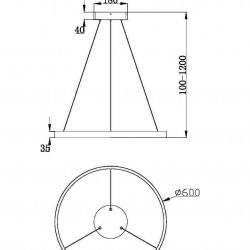 Подвесной светодиодный светильник с форме колец, LED люстра Maytoni Rim MOD058PL-L32B3K