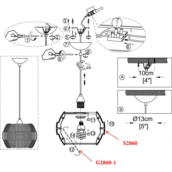 Подвесной светильник Odeon Light Ralis 2860/1