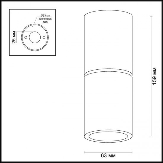 Потолочный светильник Odeon Light Duetta 3582/1C