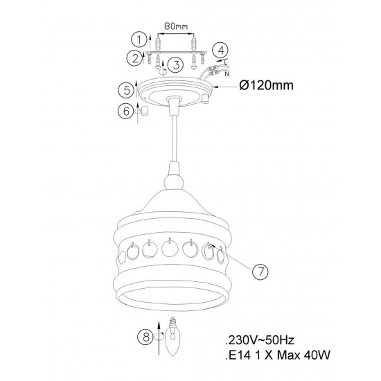 Подвесной светильник Odeon Light Bahar 2839/1