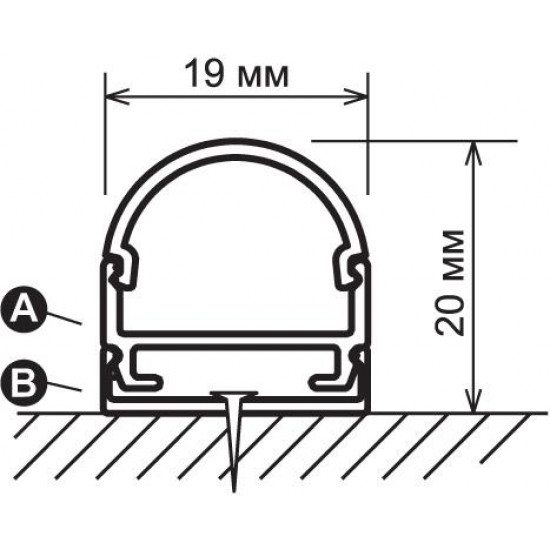 Потолочный алюминиевый профиль Elektrostandard для LED ленты oval LL-2-ALP005 4690389104428