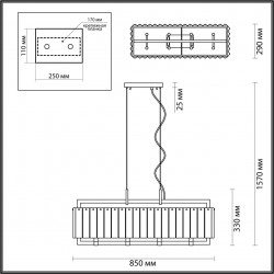 Подвесная люстра Odeon Light EDERA 4976/8