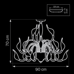 Потолочная люстра Lightstar Cigno Collo Bk 751187