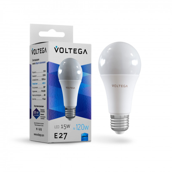 Лампа светодиодная Voltega General purpose bulb 15W 7157