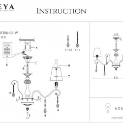 Подвесная люстра Freya Adelaide FR2306-PL-06-W