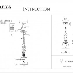 Подвесной светильник Freya Driana FR2405-PL-01-BZ