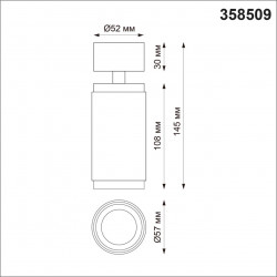 Накладной поворотный спот Novotech Mais Led 358509