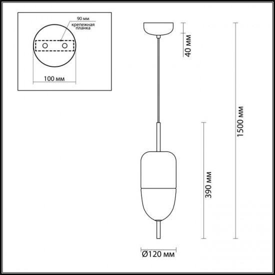 Подвесной светодиодный светильник Odeon Light Dune 4620/12L