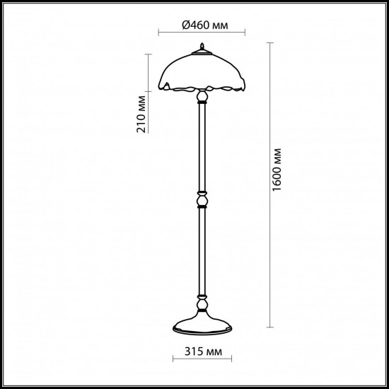 Торшер Odeon Light Garden 2525/2F