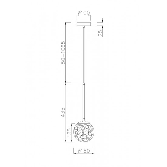 Подвесной светильник Maytoni Ligero MOD061PL-01CH