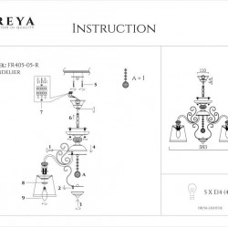 Подвесная люстра Freya Driana FR2405-PL-05-BZ