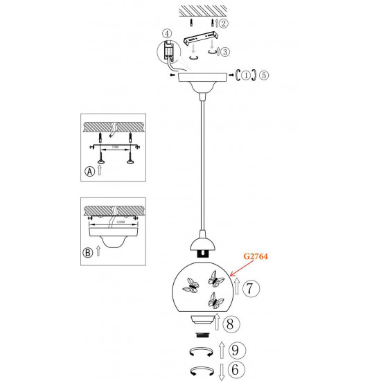 Подвесной светильник Odeon Light Meleta 2764/1