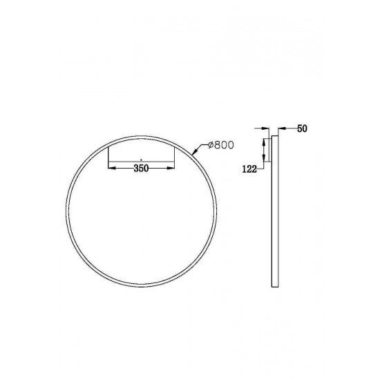 Потолочный светодиодный светильник круг, кольцо минимализм Maytoni Rim MOD058CL-L50BS3K