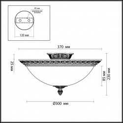 Потолочный светильник Odeon Light Maipa 2587/3C