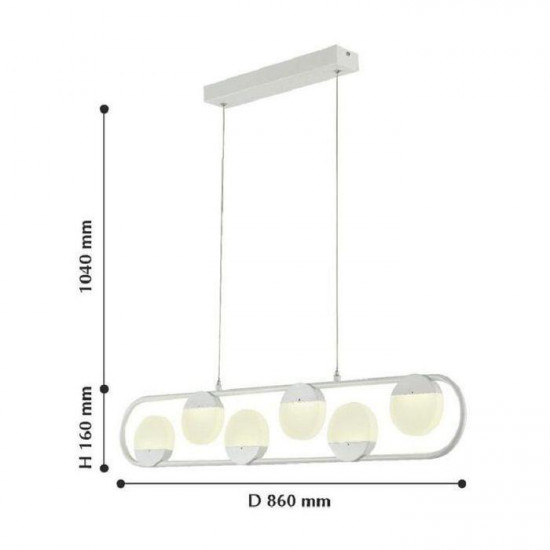 Подвесная светодиодная люстра Favourite Mense 2264-6P