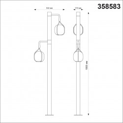 Уличный светильник ландшафтный Novotech ROCA 358583