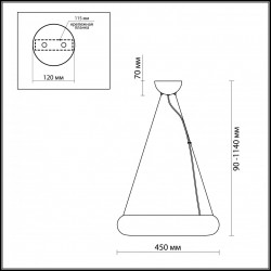 Подвесной светодиодный светильник Odeon Light Taron 2869/28L