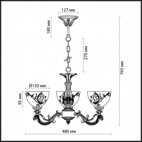 Подвесная люстра Odeon Light Nueli 2563/3