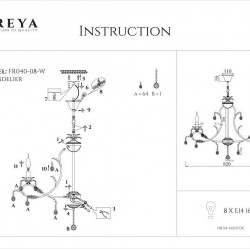 Подвесная люстра Freya Dezi FR3040-PL-08-WG