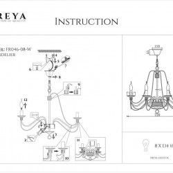 Подвесная люстра Freya Velia FR2046-PL-08-WG