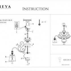 Подвесная люстра Freya Driana FR2405-PL-08-BZ