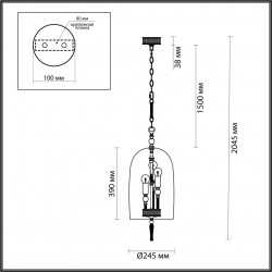 Подвесной светильник Odeon Light Bell 4882/3