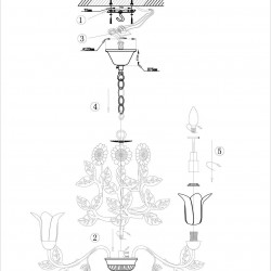 Подвесная люстра Odeon Light Sunflower 2651/5