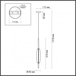 Подвесной светильник Odeon Light Spindle 4792/12L