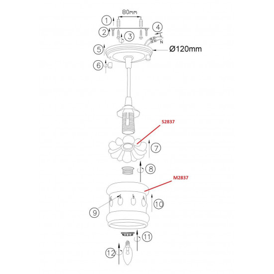 Подвесной светильник Odeon Light Zafran 2838/1