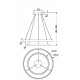 Подвесной светодиодный светильник с форме колец, LED люстра Maytoni Rim MOD058PL-L74BS3K