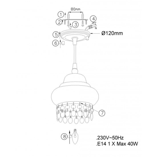 Подвесной светильник Odeon Light Bahar 2841/1