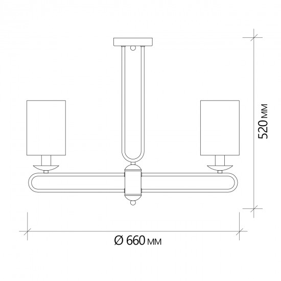 Потолочная люстра на штанге Escada ECLIPSE 10166/5PL Brass