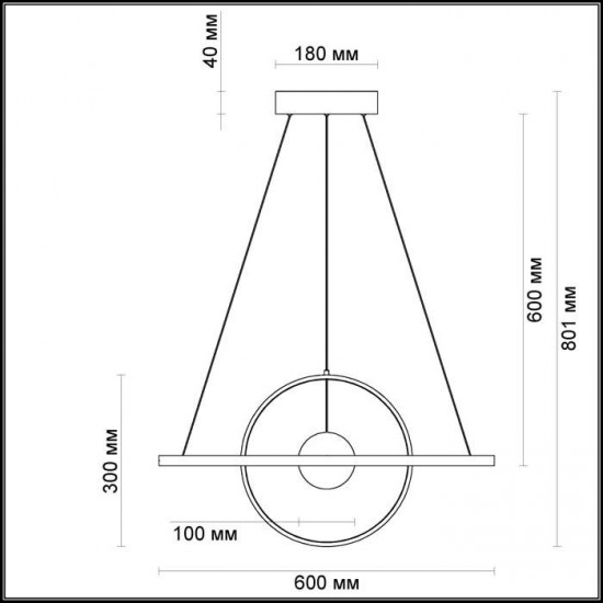 Подвесной светодиодный светильник Odeon Light Lond 4031/40L