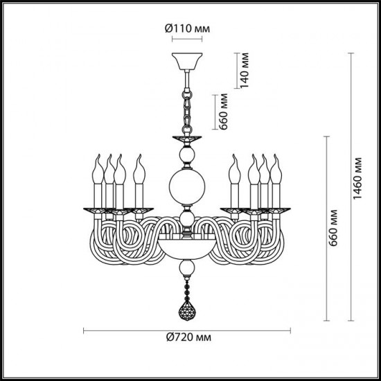 Подвесная люстра Odeon Light Iria 4601/8